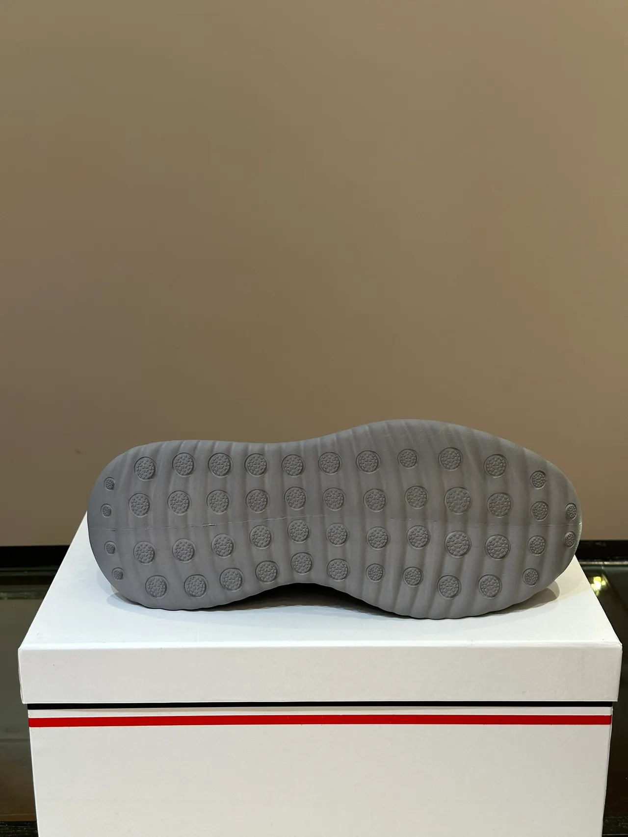 Moncler Gray Silver Knit Slip-On Integrated Strap System Lifestyle Sneakers 3