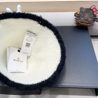 Moncler Panda-Inspired Two-Tone Fuzzy Beanie