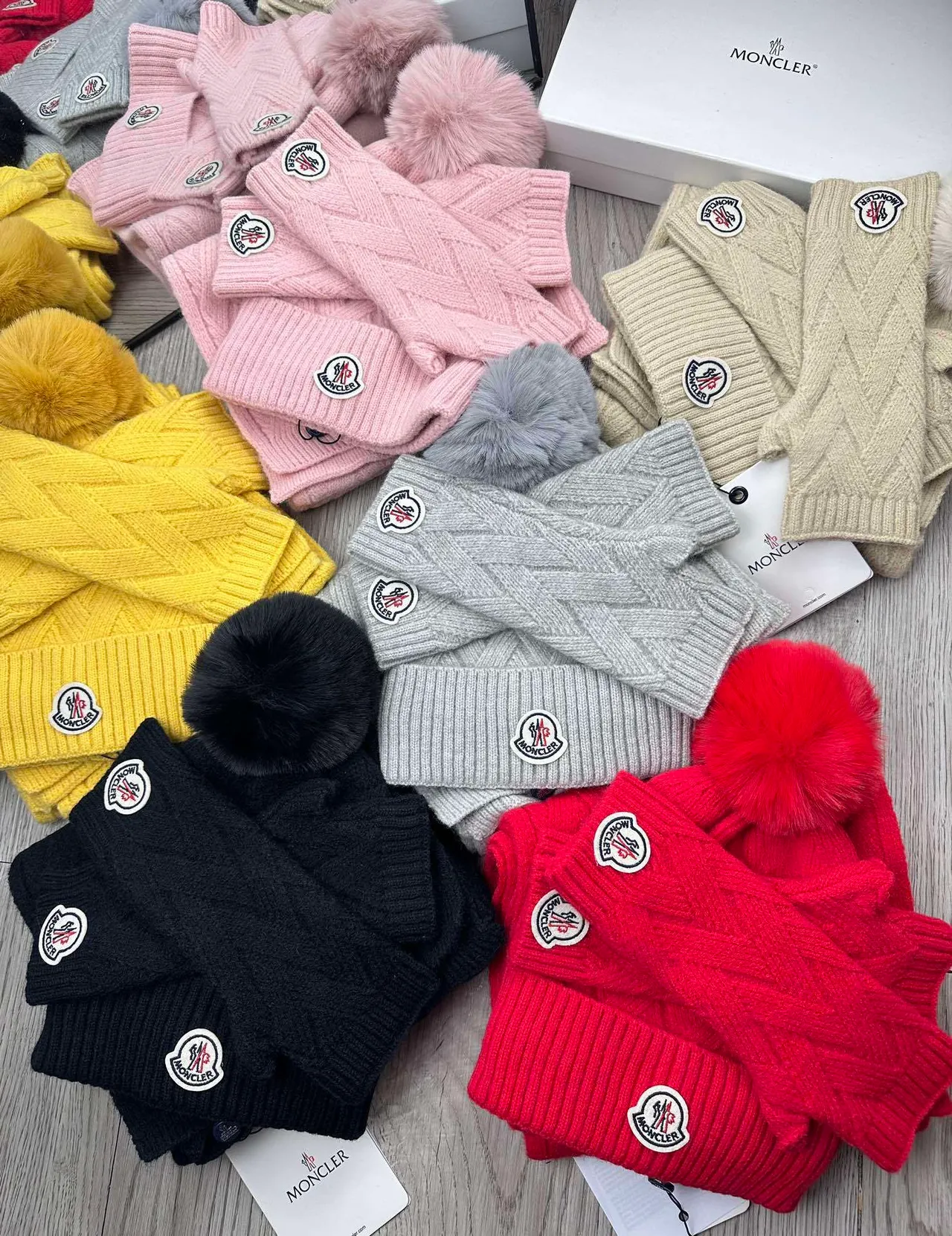 Moncler Red Ribbed Knit Plush-Lined Sweater 2