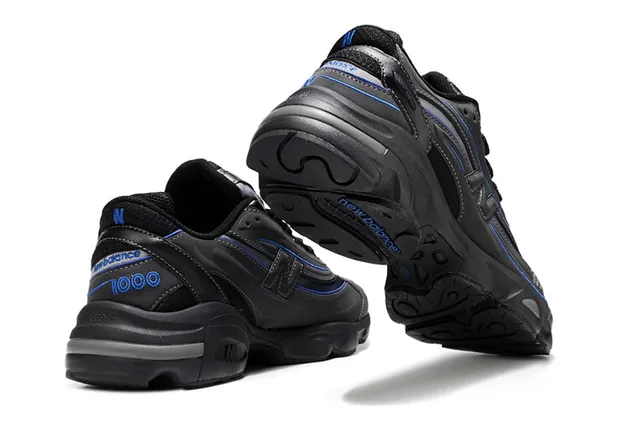 New Balance 1000 Noir et Bleu chaussures à semelle épaisse 3