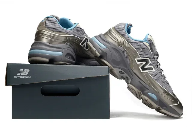 New Balance 1000 Prata metálico e Azul claro Tênis lifestyle 6