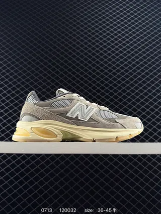 New Balance 2010 Beige Gray Malla Y Ante Superior Suela Esculpida De Multi-Densidad Zapatillas Chunky 2