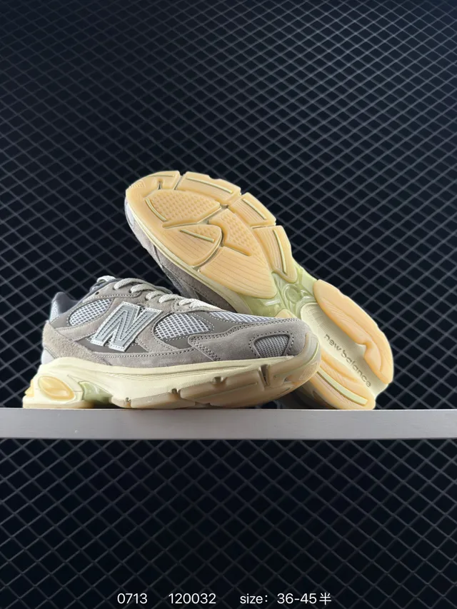 New Balance 2010 Beige Gray Malla Y Ante Superior Suela Esculpida De Multi-Densidad Zapatillas Chunky 6