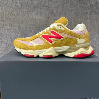 New Balance 9060 jaune moutarde rose sneakers chunky