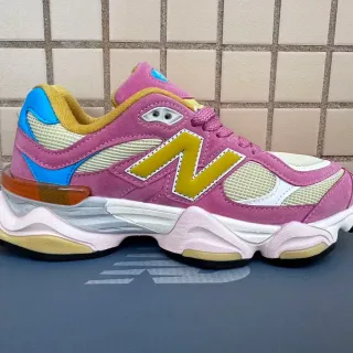 New Balance 9060 Pink Yellow Blue Chunky Sneakers