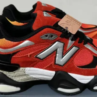 New Balance 9060 Zapatillas chunky con gradiente rojo negro naranja