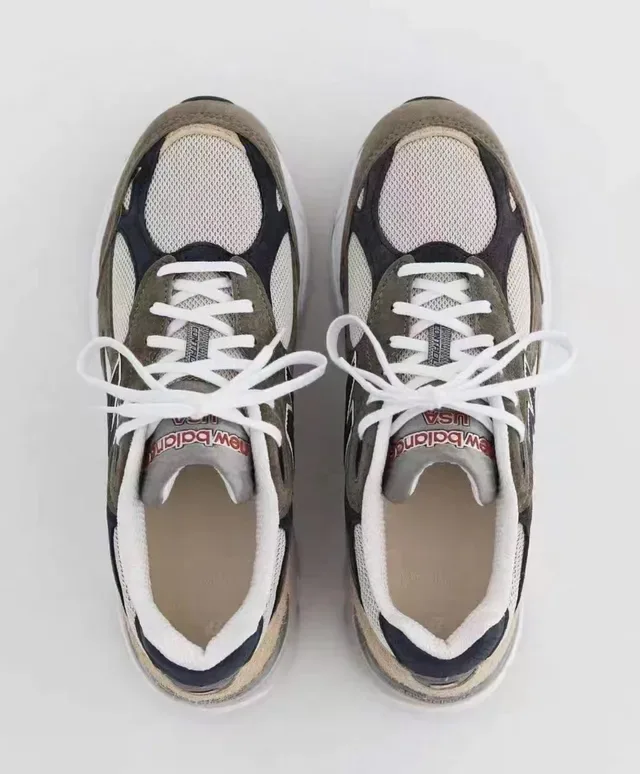 New Balance 990 Verde Oliva Tênis Lifestyle Multi-Material 3