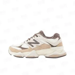 New Balance बेज ब्राउन मिडसोल मिश्रित सामग्री अपर चंकी स्नीकर्स