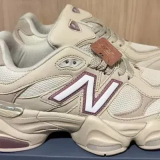 New Balance Beige Burgundy Silhouette Multi-Layered Midsole Chunky Sneakers