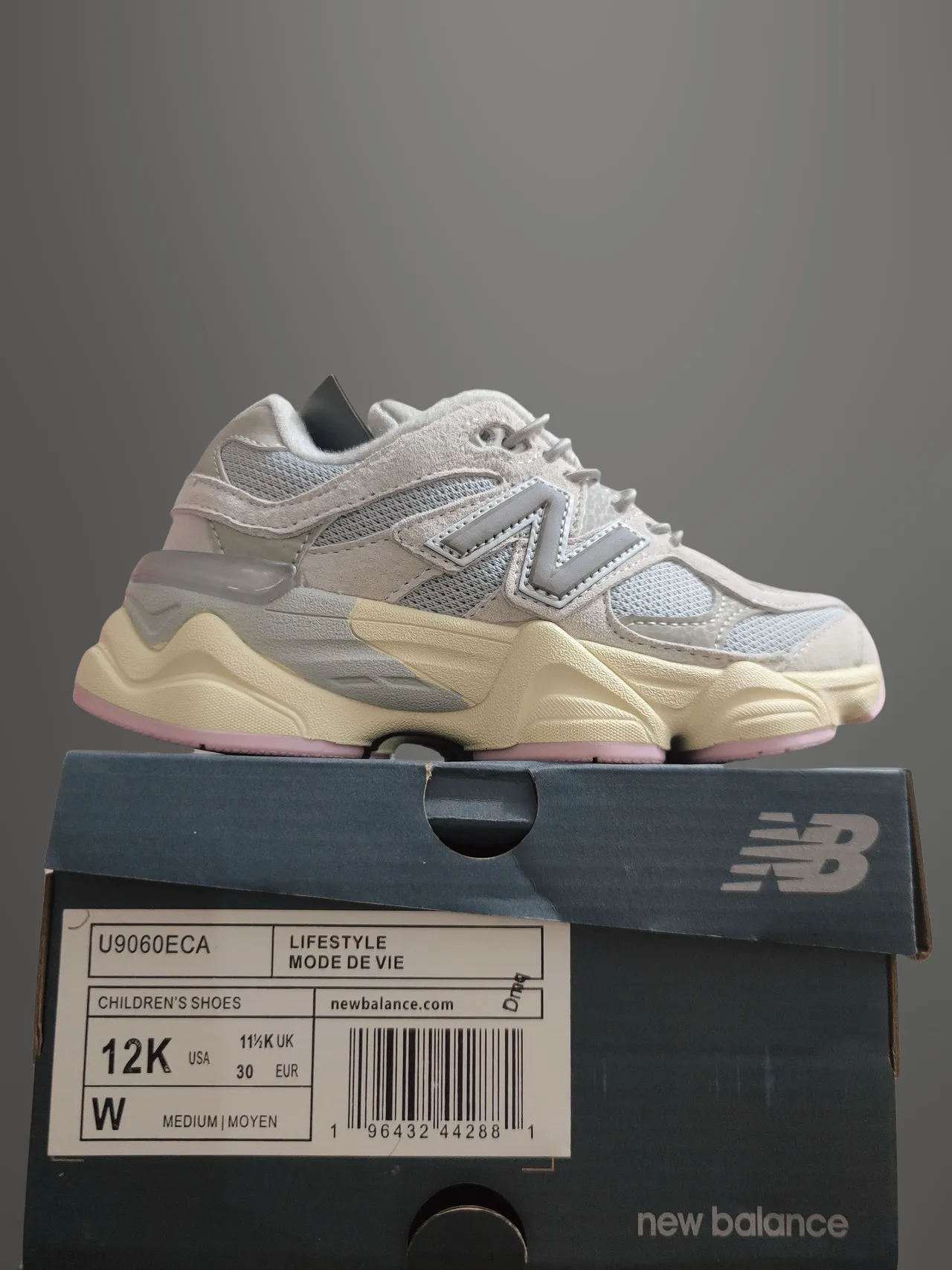 New Balance Bege Rosa Solado Esculpido Upper de Malha-Suede em Camadas Tênis Chunky 8