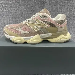 New Balance Beige Pink Silhouette Multi-Material Upper Chunky Sneakers