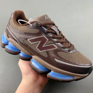 New Balance Brown Blue Mesh And Synthetic Upper Segmented Midsole Pods Lifestyle Sneakers