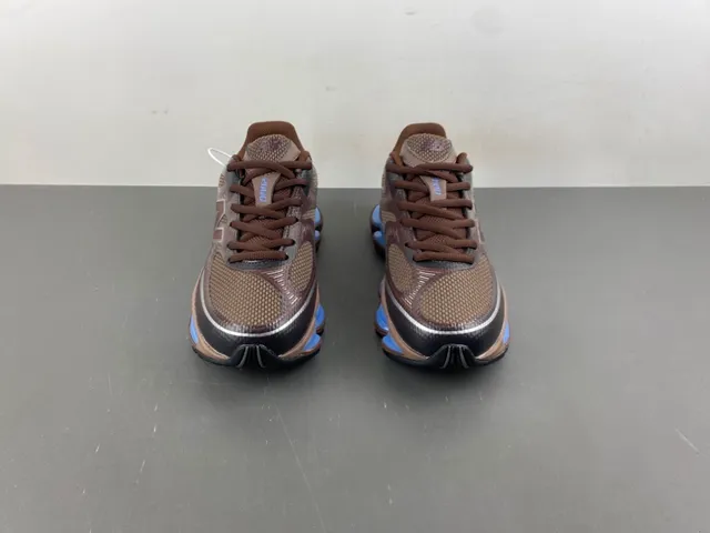 New Balance Marrom Azul Malha e Sintético Superior Segmentado Mediplantas Pods Tênis Lifestyle 11
