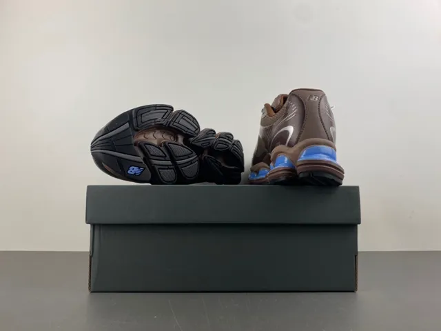 New Balance Marrom Azul Malha e Sintético Superior Segmentado Mediplantas Pods Tênis Lifestyle 16