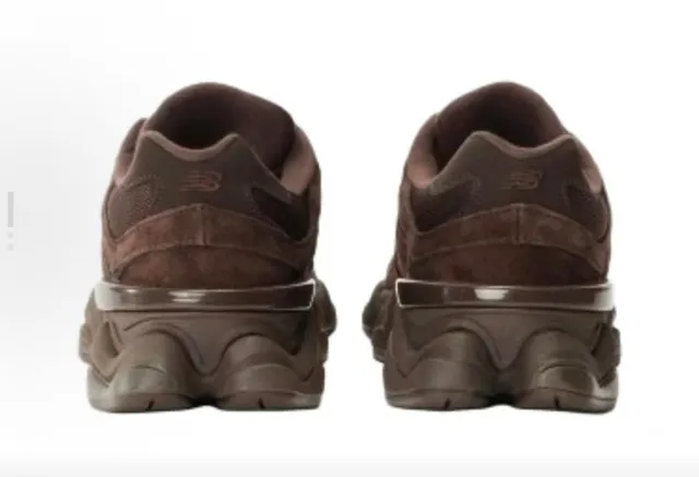 New Balance Marron Monocromatique Empeigne Híbride Daim-Maille Baskets Chunky 3