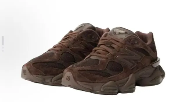New Balance Marron Monocromatique Empeigne Híbride Daim-Maille Baskets Chunky 5