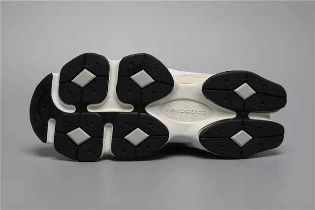 New Balance Cinza Bege Chunky Assimétrica Meia-sole Híbrido Malha-Camurça Superior Tênis Lifestyle 6