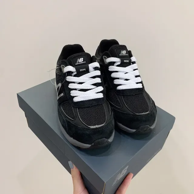 New Balance حذاء أسلوب حياة رمادي أسود منخفض مع شريط هوك أند لوب 14