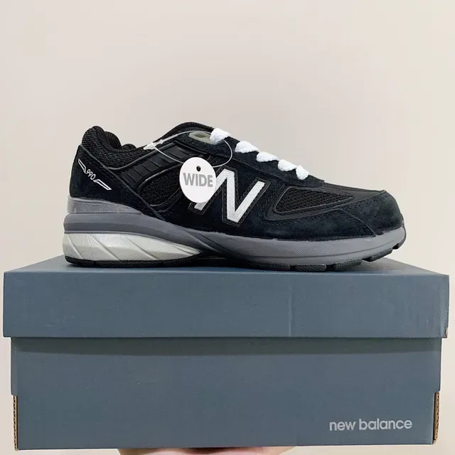 New Balance حذاء أسلوب حياة رمادي أسود منخفض مع شريط هوك أند لوب 16
