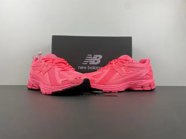 New Balance Chaussures de course rose noir upper en maille overlays de jaula synthétique 13