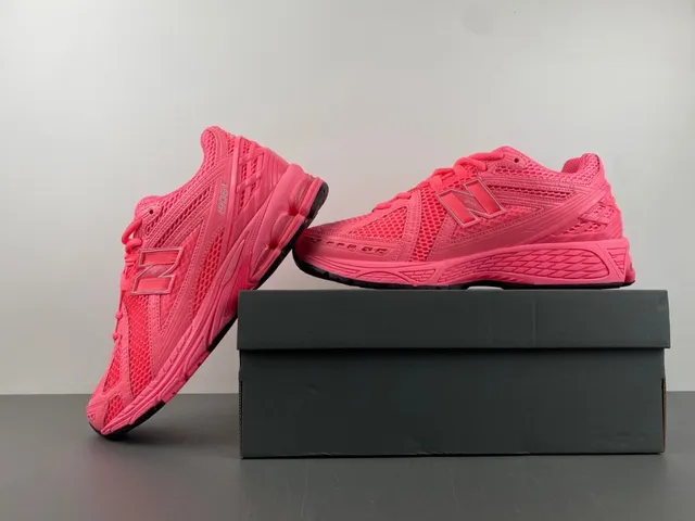 New Balance Chaussures de course rose noir upper en maille overlays de jaula synthétique 14