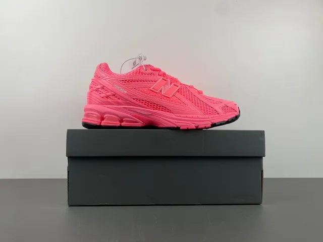 New Balance Chaussures de course rose noir upper en maille overlays de jaula synthétique 15