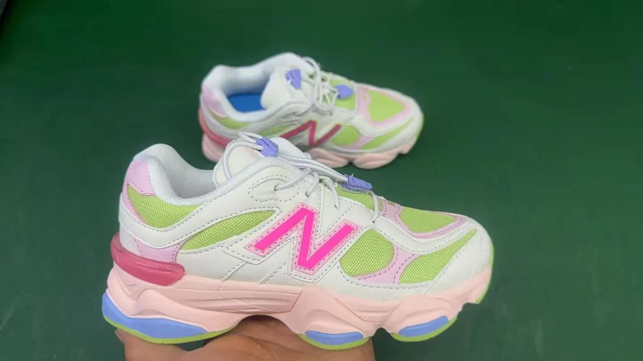 New Balance White Pink Multi-Layered Sole Mesh And Synthetic Panel Construction Chunky Sneakers 5