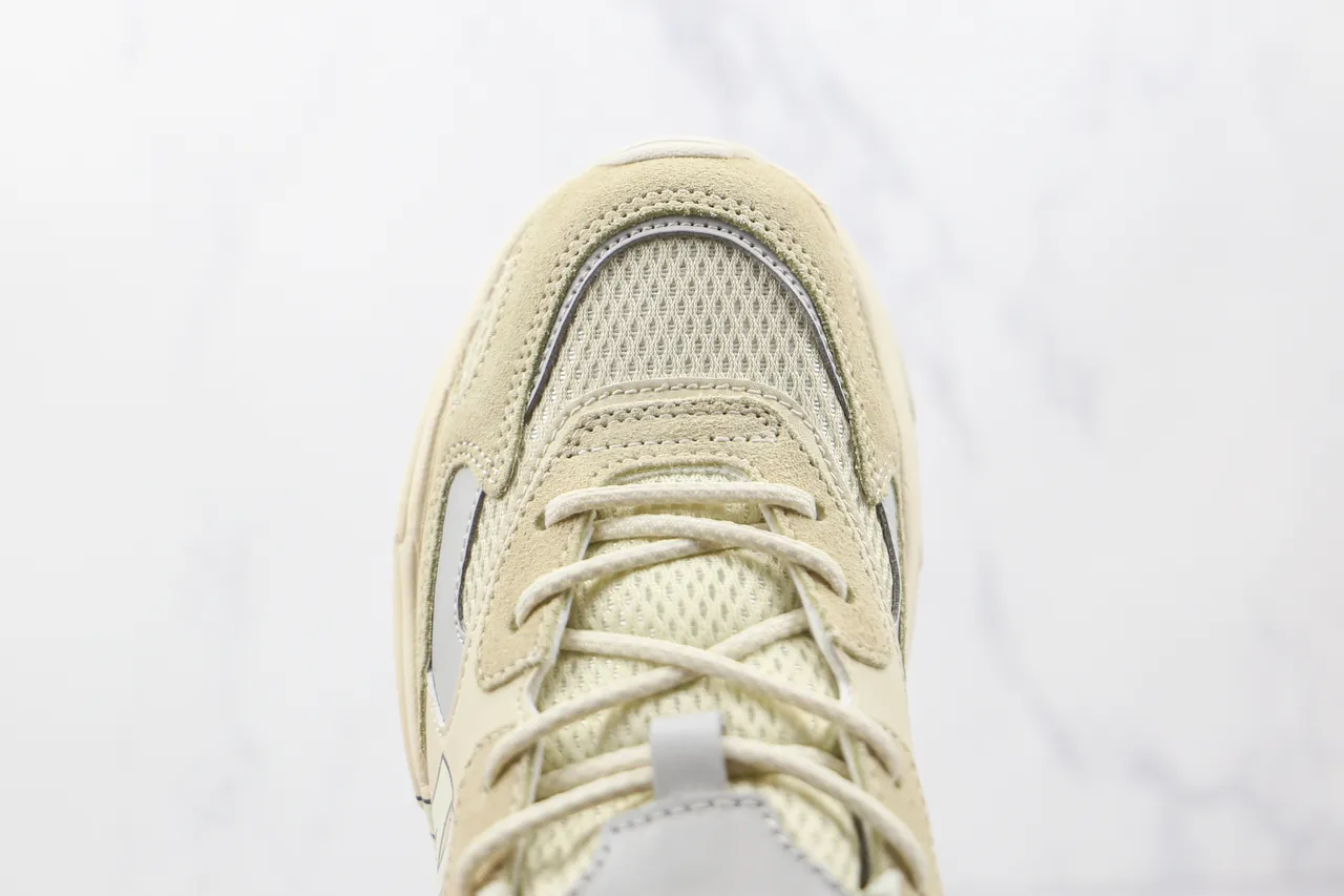 New Era Beige Gray Silhouette Sculpted Wavy Midsole Chunky Sneakers 5