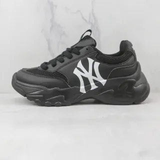 New Era Black Mesh And Synthetic Upper Oversized White NY Logo Chunky Sneakers
