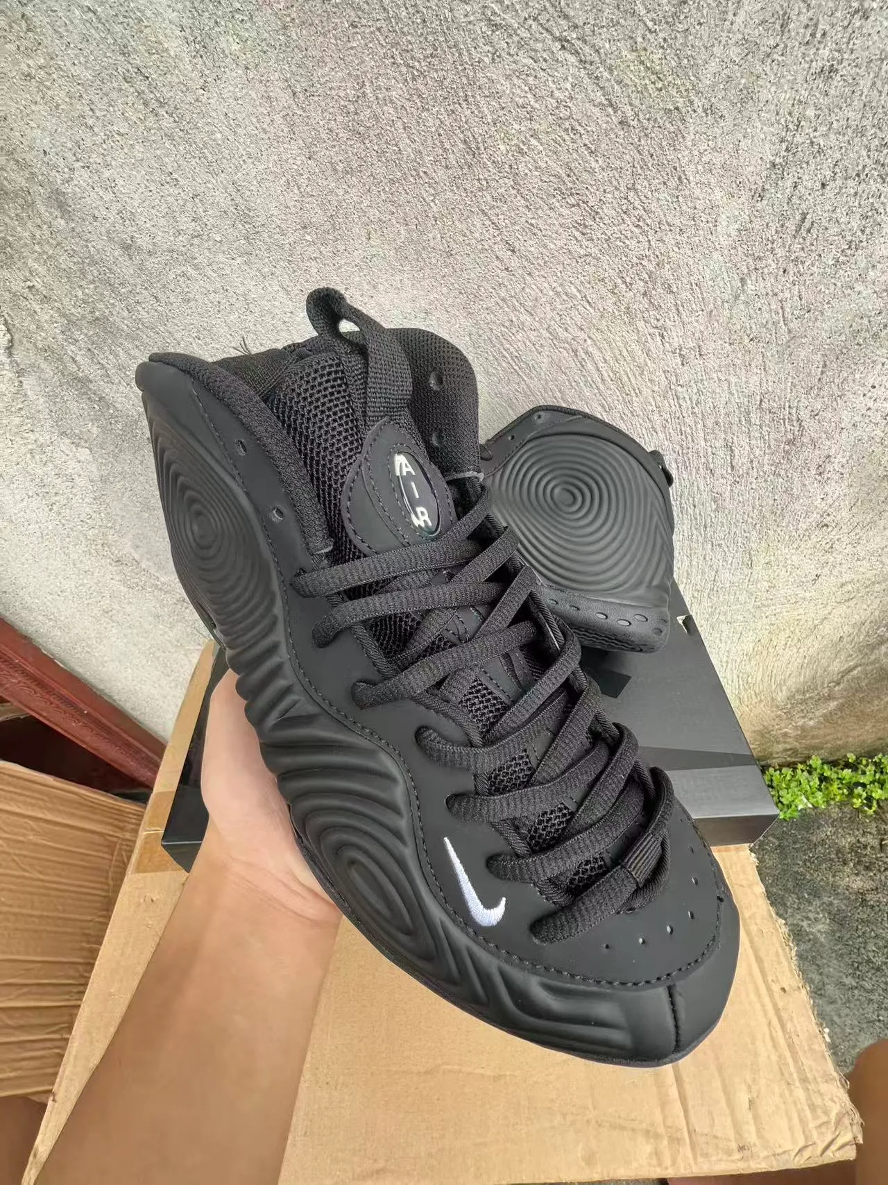 Nike Air Foamposite One Black Basketball Shoes 2