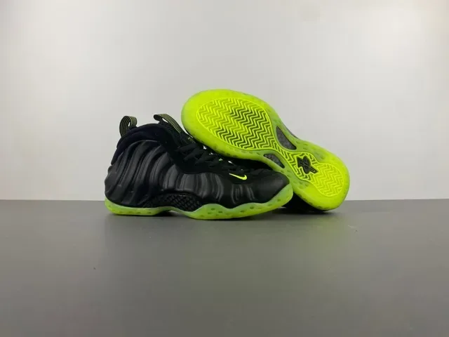Nike Air Foamposite One Black Neon Green Basketball Shoes 15