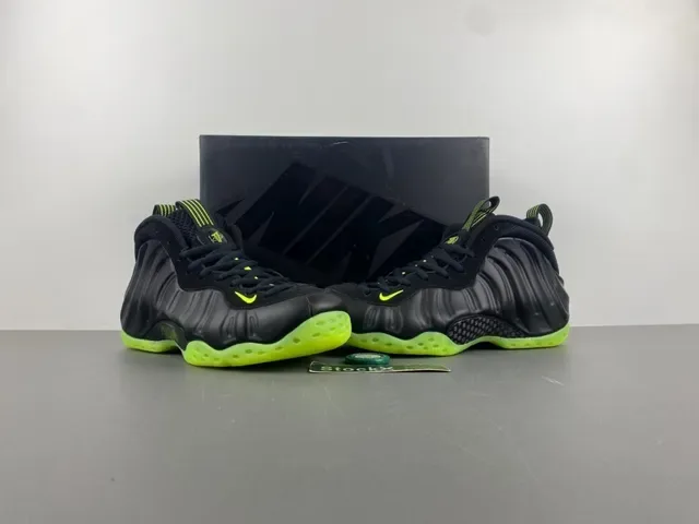 Nike Air Foamposite One Black Neon Green Basketball Shoes 16