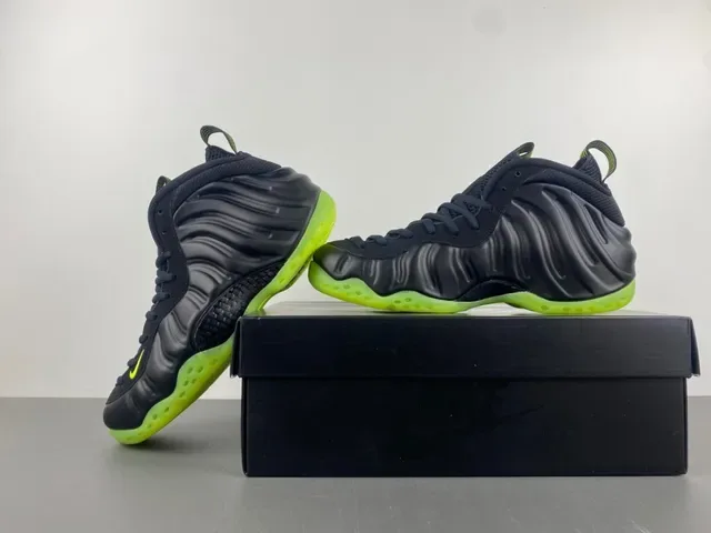 Nike Air Foamposite One Black Neon Green Basketball Shoes 17