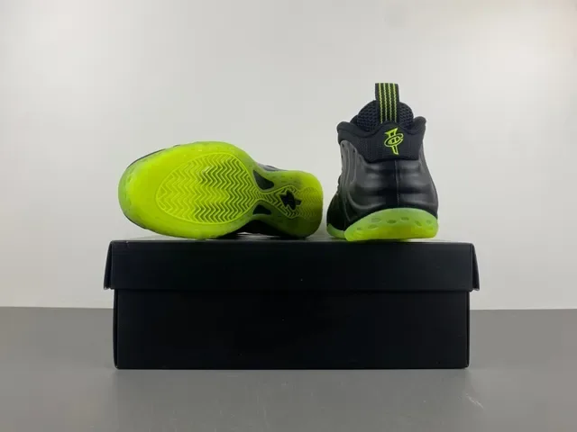 Nike Air Foamposite One Black Neon Green Basketball Shoes 19