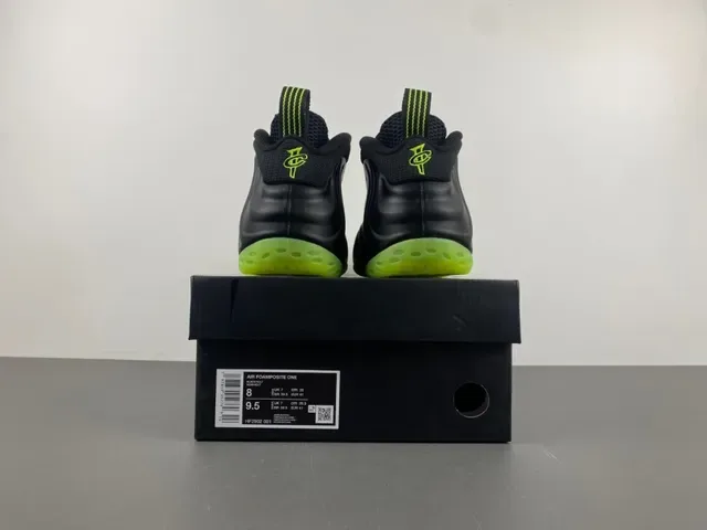 Nike Air Foamposite One Black Neon Green Basketball Shoes 20