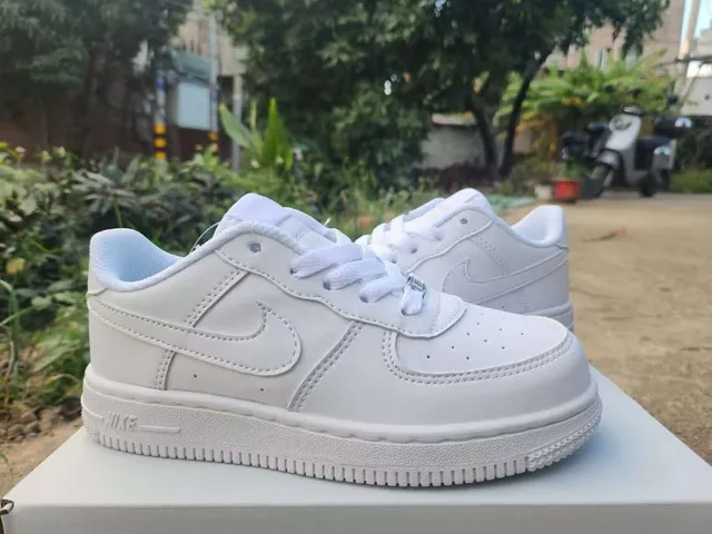 Nike Air Force 1 All-White Lifestyle Sneakers 2