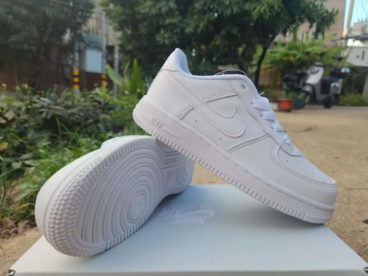 Nike Air Force 1 All-White Lifestyle Sneakers 3