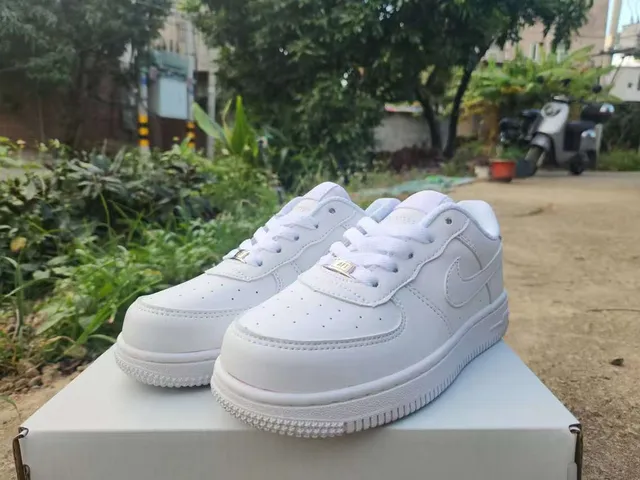Nike Air Force 1 All-White Lifestyle Sneakers 4