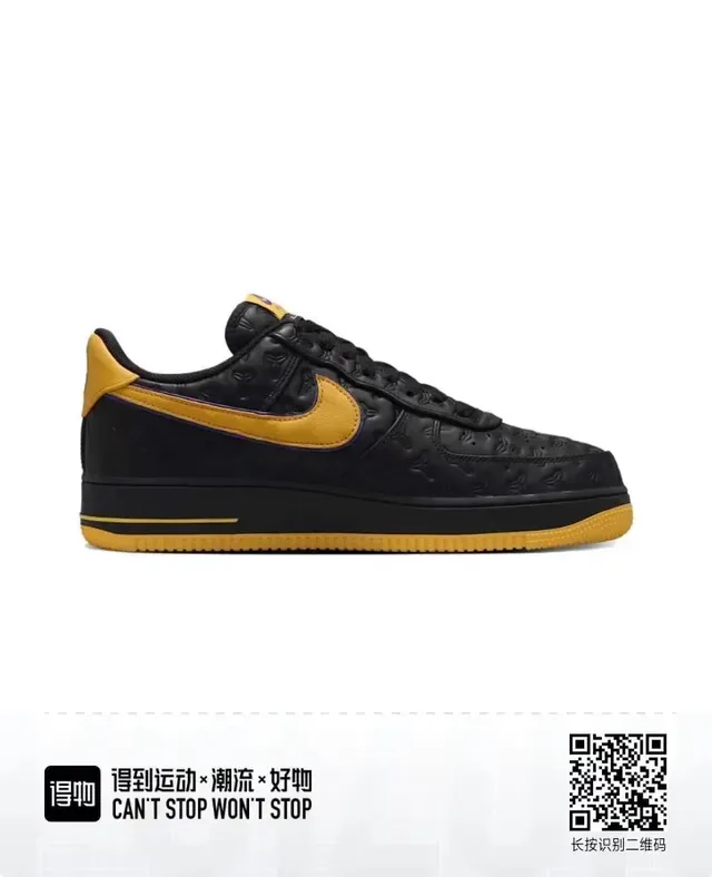 Nike Air Force 1 Tênis Lifestyle Pretos e Dourados 5