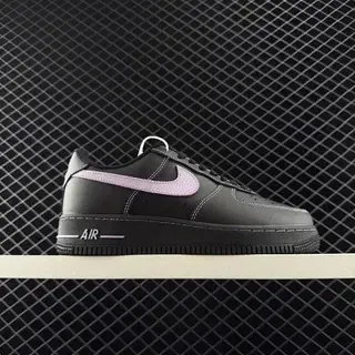 Nike Air Force 1 काला गुलाबी लो टॉप लाइफस्टाइल स्नीकर्स