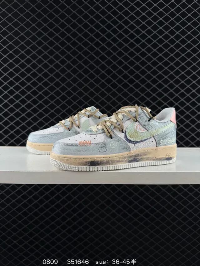 Nike Air Force 1 Distressed Multicolor Wash Lifestyle Sneakers 2
