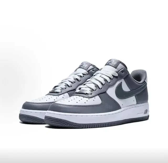 Nike Air Force 1 Gray and White Lifestyle Sneakers 3
