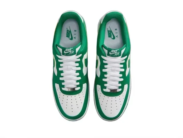 Nike Air Force 1 Green and White Lifestyle Sneakers 4