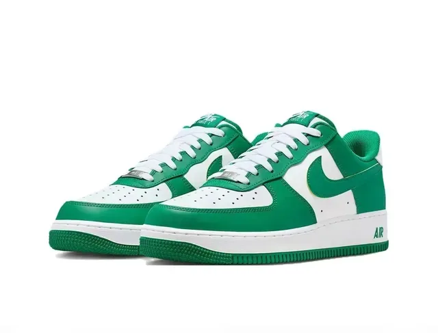 Nike Air Force 1 Green and White Lifestyle Sneakers 5