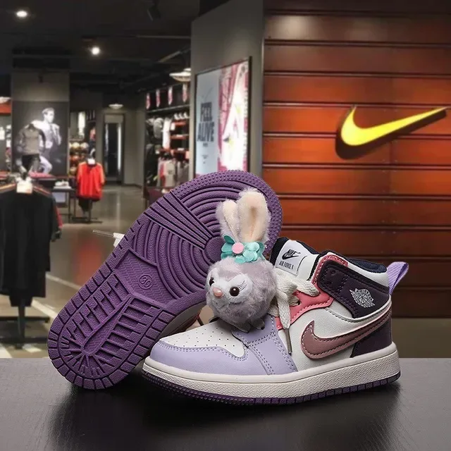 Nike Air Force 1 Kids Lavender Pink Purple Lifestyle Sneakers 8