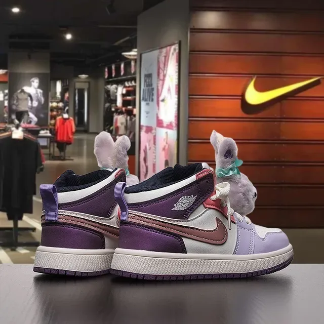 Nike Air Force 1 Kids Lavender Pink Purple Lifestyle Sneakers 9
