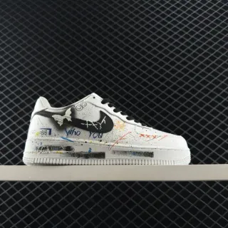 Nike Air Force 1 Low सफेद बहुरंगी पेंट-स्प्लैटर लाइफस्टाइल स्नीकर