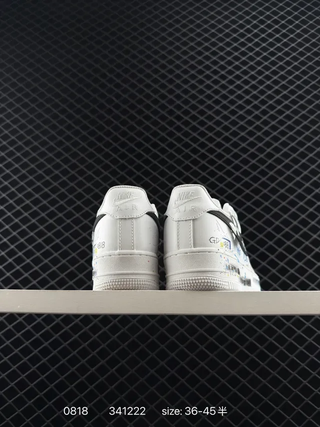 Nike Air Force 1 Low White Multicolor Paint-Splatter Lifestyle Sneakers 4