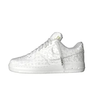 Nike Air Force 1 Monogram Embossed All-White Lifestyle Sneakers