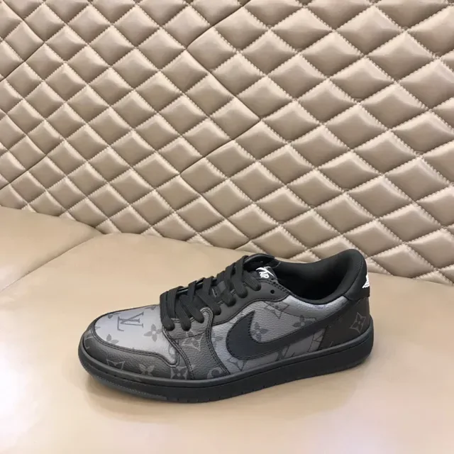 Nike Air Force 1 Monogram Print Black Gray Lifestyle Sneakers 5
